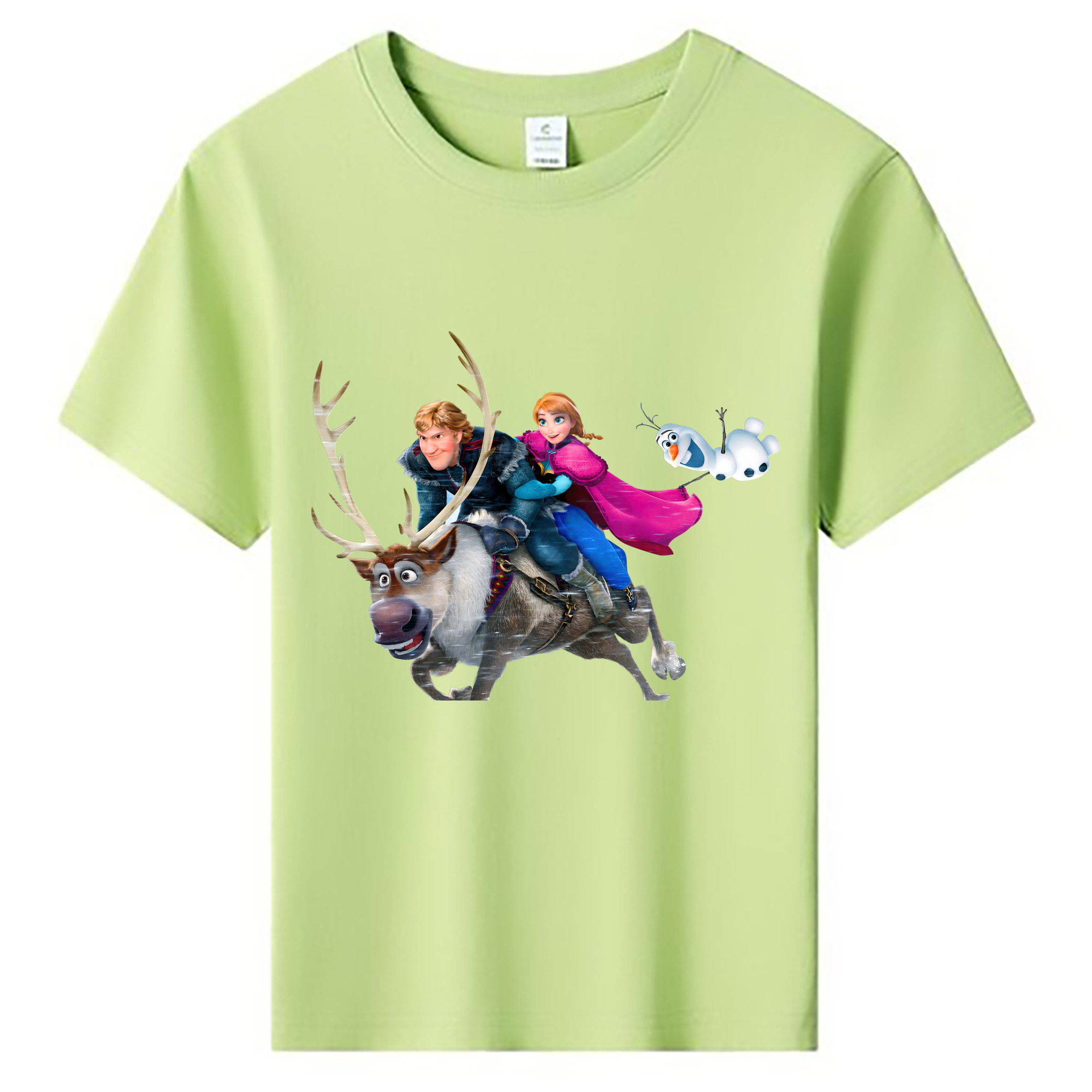 （画像用） アナと雪の女王 アンナ エルサ Frozen Anna Elsa 綿100％キッズTシャツ（フロントプリント）